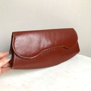 VINTAGE Leather Clutch